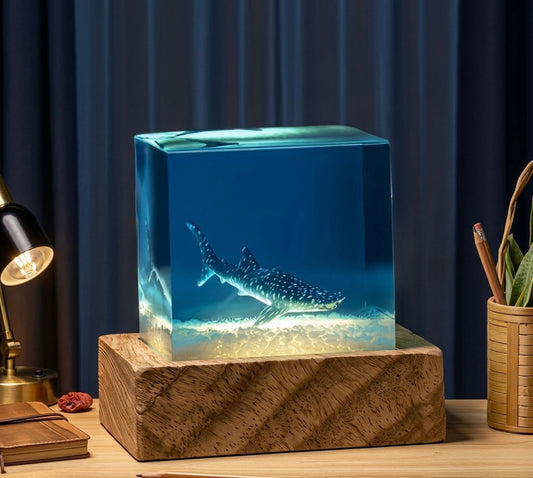 Whale Resin Lamp