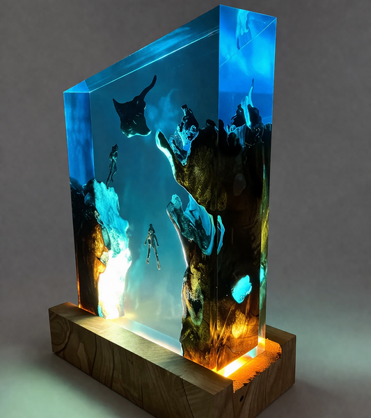 Batfish Divers Resin Lamp