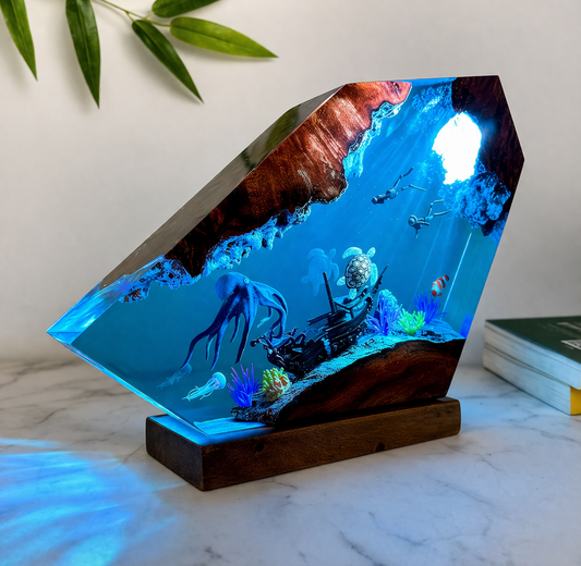 Deep Dive Resin Lamp